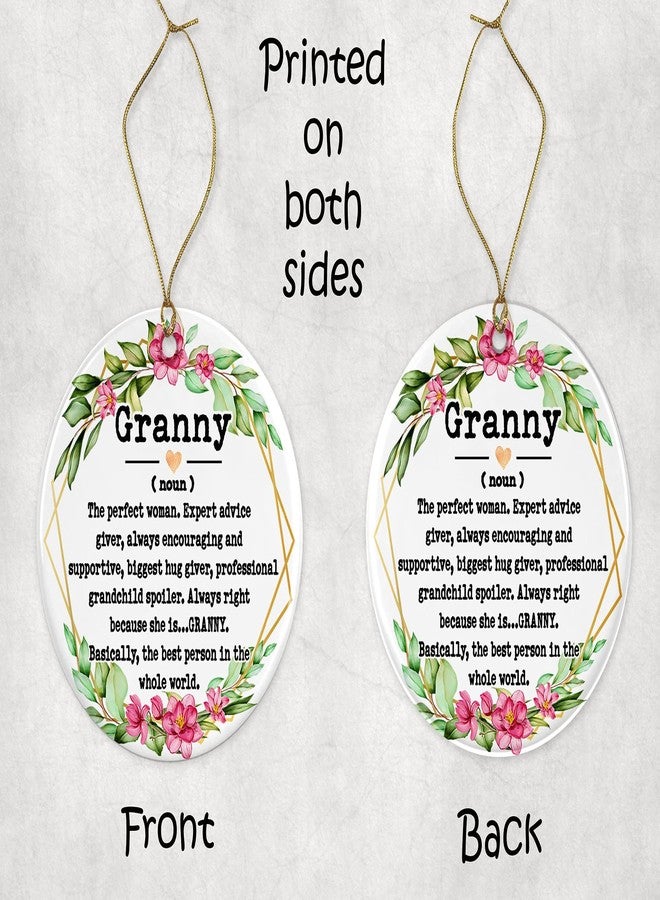 WolfeDesignPDD Granny Noun Keepsake - Christmas & Mother's Day Ornament - Granny Gift - Printed on Both Sides - Image 3